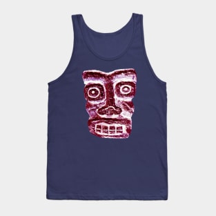 Stone Face Skull Grin Mask Tank Top